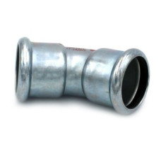 Коліно сталеве Ø35 45° ВВ оцинковане (опалення) STEELPRES® RM (381035450)