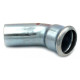 Коліно сталеве Ø22 45° ВЗ оцинковане (опалення) STEELPRES® RM (381022451)