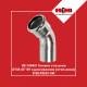 Коліно сталеве Ø22 45° ВЗ оцинковане (опалення) STEELPRES® RM (381022451)