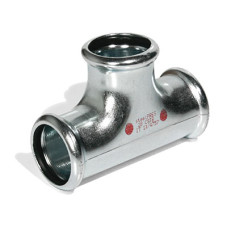 Тройник стальной Ø88,9 оцинкованный (отопление) STEELPRES® RM (382088000)