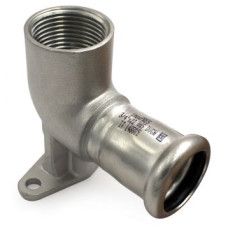 Коліно настінне (подовжене кріплення) нержавіюче Ø22 x 3/4″ ВР INOXPRES® RM (185304122)