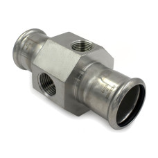 Муфта нержавіюча Ø108 з отворами 1/2″ INOXPRES® RM (195108007)
