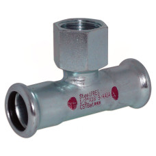 Тройник стальной Ø35 х 1/2″ В х 35 оцинкованный (отопление) STEELPRES® RM (389102035)