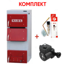 Комплект: Твердопаливний котел Маяк АОТ-30 Standard Plus 6мм (27720)+комплект підключення