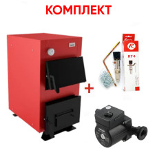 Комплект: Твердотопливный котел Marten Base MB-15 Marten (base-mb-15)+комплект подключения