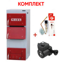 Маяк Комплект: Твердопаливний котел АОТ-16 Standard Plus 6мм (27493)+комплект підключення