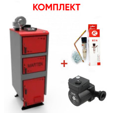 Комплект: Твердотопливный котел Marten Comfort MC-12 Marten (comfort-mc-12)+комплект подключения