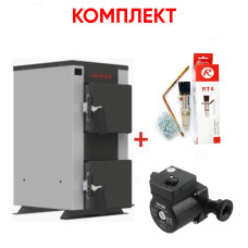 Комплект: Твердотопливный котел ALMAX Class  VP 12 кВт+комплект подключения