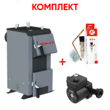 Комплект: Твердотопливный котел ALMAX Class A (КТД) 16 кВт+комплект подключения