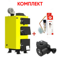 Комплект: Твердотопливный котел KRONAS STANDART 14 кВт+комплект подключения