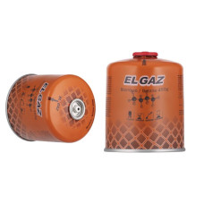 Балон-картридж газовий EL GAZ ELG-400, бутан 450г, для газових пальників, з двошаровим клапаном, одноразовий (104ELG-400)
