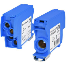 Блок розподільчий ETI,  EDBJ-1x70-4x25/N (192A, 1000V AC/1500V DC, IN: 1x70, OUT: 4x25, синій) (1102435)