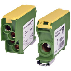 Блок розподільчий ETI, EDBJ-1x70-4x25/PE (192A, 1000V AC/1500V DC, IN: 1x70, OUT: 4x25, жовт.-зел.) (1102436)