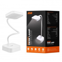 Лампа настільна з акумулятором 2E 5Вт 5000K 1200мАг USB-A без БЖ білий (2E-DL1216)
