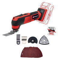 Багатофункціональний інструмент акумуляторний Einhell TE-MG 18/1 Li - Solo, PXC, 18В, набір насадок, 0.83 кг (без АКБ і ЗП) (4465195)