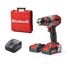Шурупокрут-дриль ударний акумуляторний Einhell TP-CD 18/50 Li-i BL(2x2Ah), PXC, 18В, акумулятор 2 Аг - 2 шт, безщітковий, 50 Нм, кейс, 2.02 кг (4513940)