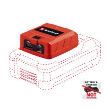 Зарядний пристрій USB акумуляторний Einhell TC-CP 18 Li USB A/C - Solo, PXC, 18В, Type-A/Type-C, 2 A, 0.06 кг (без АКБ і ЗП) (4514148)