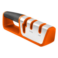 Точилка для ножів і ножиць Neo Tools, 54х195х38мм, 2 етапи заточування, карбід вольфраму та кераміка, ABS-пластик та TPR гума (56-053)
