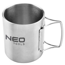 Кухоль туристичний Neo Tools, 320мл, складане руків'я, нержавіюча сталь, чохол, 0.15кг (63-150)