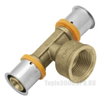 Тройник фіксований прохідний Press 20х2 G1/2