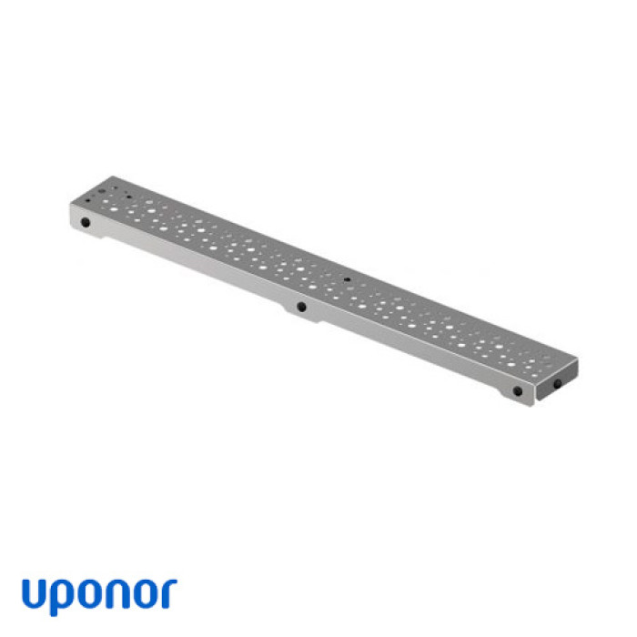 Решітка для душового лотка 90 см Uponor Aqua Ambient перфорована срібло (1136420)
