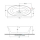 V015BOALMA Ванна зі штучного каменю 175X80 x55h, білий матовий