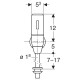 115.805.21.5 Кран Geberit для писсуара, с электронным управлением смывом, питание от батарей, наружный монтаж