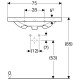 500.622.01.2 Geberit Acanto Умывальник 75см, с отверстием, с переливом, белый