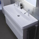 Geberit 500.253.01.1 Smyle Square Раковина 120см, з 2 отв. під зміш., з переливом, колір білий глянець