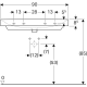 Geberit 500.251.01.1 Smyle Square Раковина 90см, з 1 отв.під зміш., з переливом, колір білий глянець