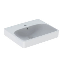 Geberit 500.256.01.1 Smyle Square Раковина 50см, з 1 отв. під зміш., з переливом, колір білий глянець