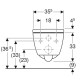 501.664.00.1 Комплект подвесного унитаза Geberit iCon воронковидный, закрытая форма, Rimfree, с сиденьем с крышкой: T=53см, Функция плавного опускания=Да,Быстроразъемные крепежные шарниры=Запирается, Крепление=Сверху