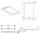 Geberit Душовий піддон SESTRA 90x120х4 см, прямокутний, білий, поверхня зі сланцевою структурою
