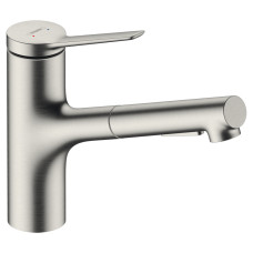 Hansgrohe Смеситель для кухни Zesis M33 150 с вытяжным изливом sBox Lite (74803800)