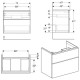 Geberit 502.304.01.3 iCon Тумба під раковину 75 см, з 2-ма шухлядами, колір білий матовий