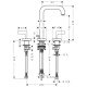 Axor Citerio - змішувач на умивальник на 3 отвори HANSGROHE 39135000, AXOR (39135000)