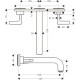 Axor Citterio - змішувач на раковину з стіни HANSGROHE 39148000, AXOR (39148000)