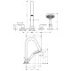 Змішувач для ванни двовентильний Hansgrohe Axor Citterio M на 4 отвори (34454000)