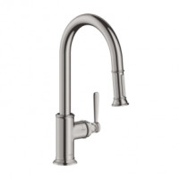 Axor Montreux Змішувач для кухні, одноважільний, з висувним душем цв нерж сталь, (16581800)