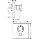 Axor Shower Select Square Термостат Highflow, для 1го споживача, з клапаном для ручного душу, СМ, AXOR (36716000)