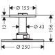 AXOR SHOWER SOLUTIONS верхний душ 250 1jet, с потолочным соединением, хром, AXOR (35286000)