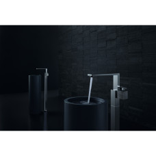 AXOR EDGE смеситель для умывальника, однорычажный, напольный, со сливным гарнитуром push-open, Diamond cut, хром, AXOR (46041000)