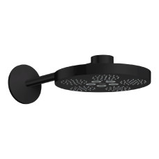 AXOR ONE верхний душ 280 2jet со стеновым кронштейном, цвет черный матовый, AXOR (48492670)