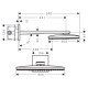 AXOR SHOWER SOLUTIONS Верхній душ 460*360 3jet, зтримачем, шліфованне золото, AXOR (35282250)