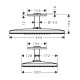 AXOR SHOWER SOLUTIONS верхний душ 460*300мм 3jet,полированноекрасное золото, AXOR (35281300)