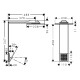 AXOR SHOWER COMPOSITION Душовий модуль250/250 2jet, шліфованний чорний хром, AXOR (12594340)