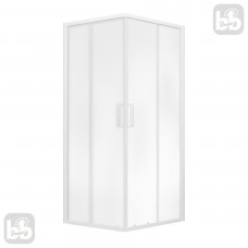 VI`Z квадратна душова кабіна 80~90*185см, регульований білий профіль, скло Zuzmara (скло+двері), EGER