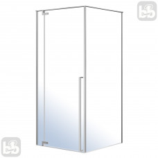 FREEZ душова кабіна 90 * 90 * 200см квадратна, ліва, розпашні двері, без піддону, хром, скло прозоре 8мм, EGER