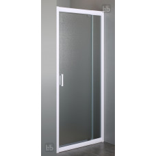 Дверi в нiшу 70~80*185см розпашні, профиль бiлий, скло Zuzmara 5мм, EGER
