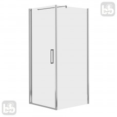 RUDAS душова кабіна 90*90*200см, квадратна, розпашна, ліва, скло прозроре (скло + двері), EGER